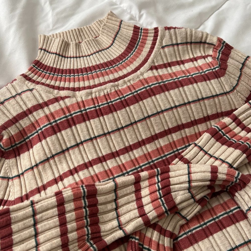 Striped Turtleneck Large